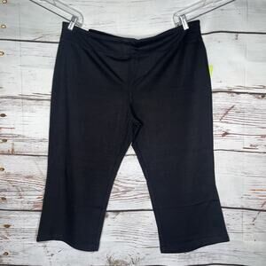 Gap Body NWT Size XXL Black Mid Rise Flex Cotton Stretch Bootcut Capri Pants